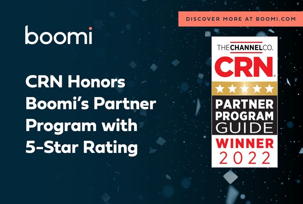 CRN® Honors Boomi With 5-Star Rating in 2022 Partner Program Guide
