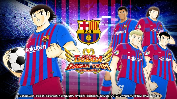 "Captain Tsubasa: Dream Team" Debuts New Players FC Barcelona Wearing Official Uniforms