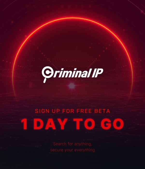 Starting April 28, Criminal IP will start beta service and pre-registration will end today.
