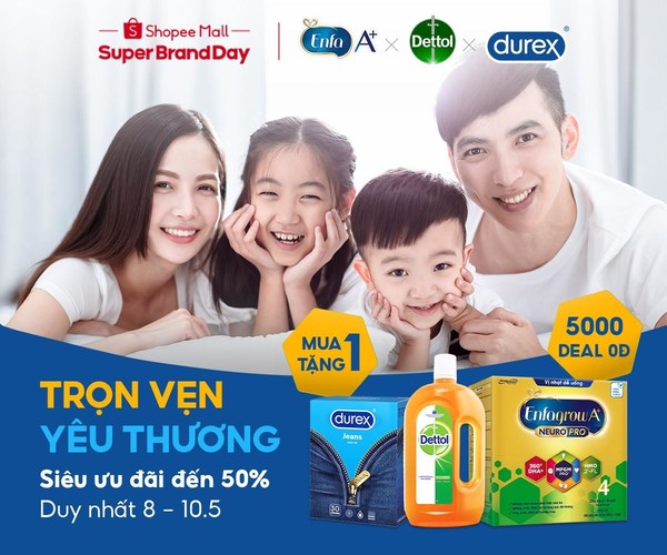 Complete the missing half with 2022's biggest sale day from Reckitt Vietnam and Shopee