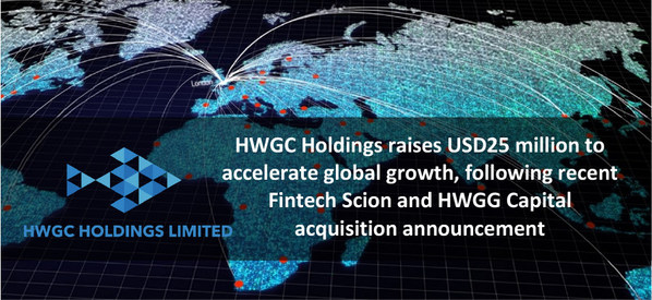 HWGC Holdings raises USD25 million to accelerate global growth, following recent Fintech Scion and HWGG Capital acquisition announcement