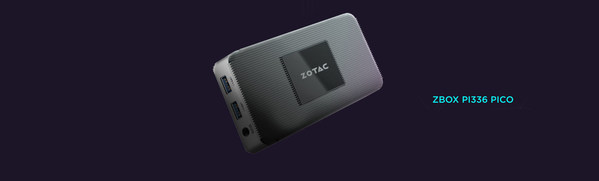 尺寸最小的全功能桌面电脑ZBOX PI336 pico。