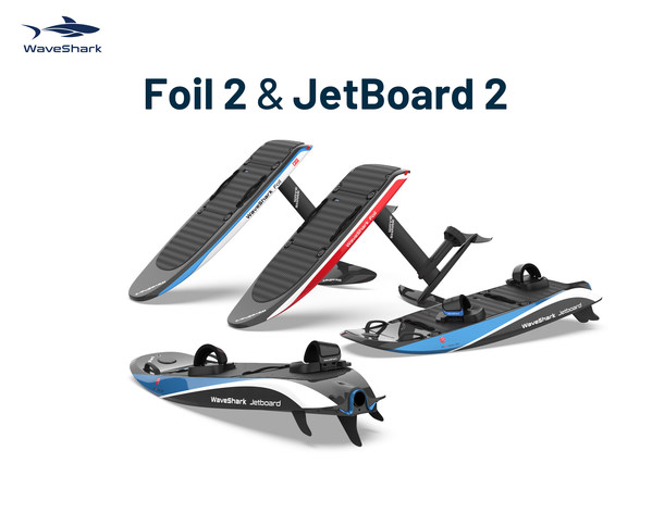 「WaveShark」より 、世界最速かつ最長のクルーズタイムを実現した電動サーフィン「Jetboard 2」「Foil 2」を発表