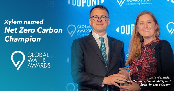 賽萊默榮膺2022年"全球水獎 ---- 零碳先鋒"大獎