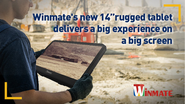 Winmate's new 14"rugged tablet delivers an extensive experience on a big screen for the harshest environments