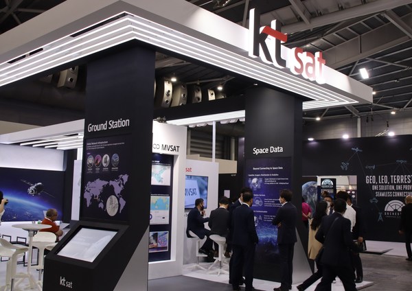 KT SAT has set up thier exhibition booths at Communic Asia 2022 in Singapore