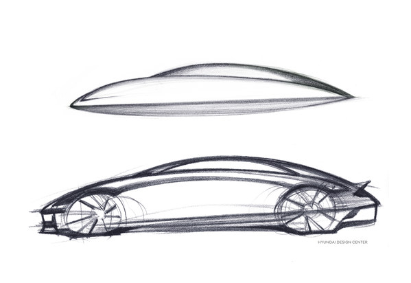 Hyundai Motors IONIQ 6 Teased in Concept Sketch