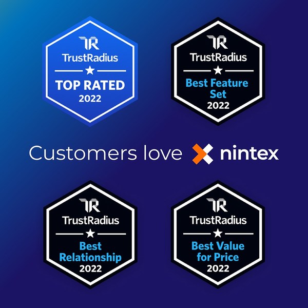 Nintex Earns a 2022 Top Rated Award from TrustRadius for Fourth Consecutive Year