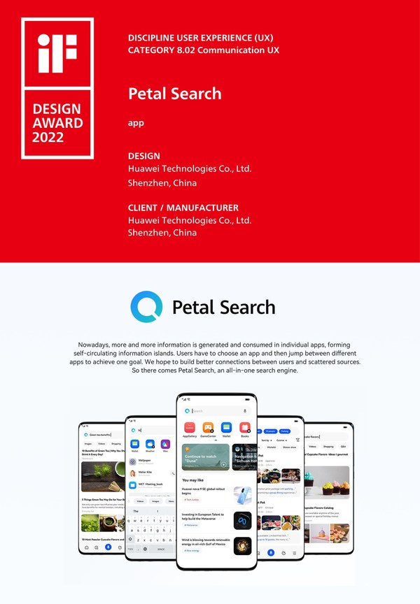 Petal Search wins iF Award 2022, signaling its dedication to next-generation search engine