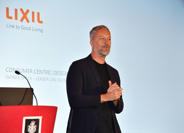 Patrick Speck, Leader, LIXIL Global Design, EMENA, speaking on customer-centric design to IPA attendees.
