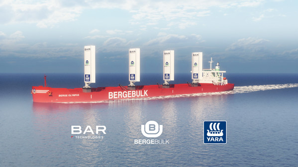 Berge Bulk to equip BARTech WindWings by Yara Marine Technologies onboard Berge Olympus in Q2 2023