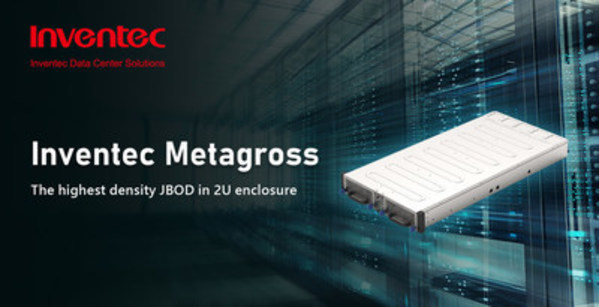 Inventec unveils Metagross, the highest density JBOD in 2U enclosure