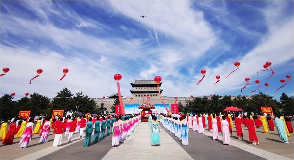 Foto menunjukkan majlis pembukaan musim pelancongan budaya Yungang 2022.
