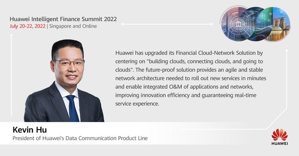 Kevin Hu, Presiden Barisan Produk Komunikasi Data Huawei, menyampaikan ucapan dasar