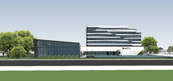 安泰ソーラーの工業団地内の主要な建物の完成予想図