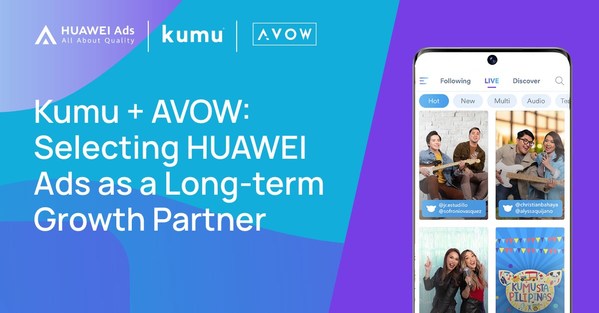 Huawei Mobile Services and Kumu announce collaborative partnership via AVOW agency to enhance users' experiences through strategic advertisements