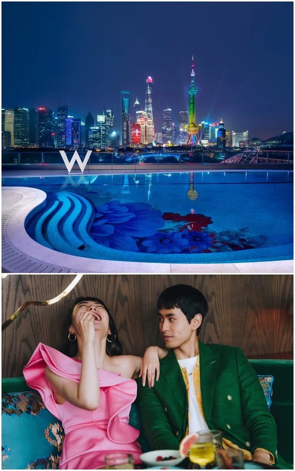 上：上海外滩W酒店；
下：浓情七夕