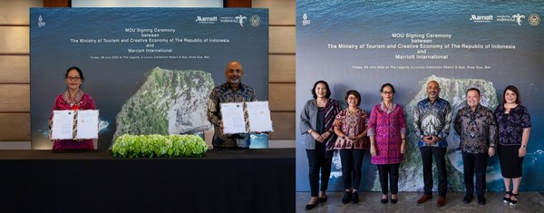 Landmark signing between The Ministry Of Tourism And Creative Economy of The Republic of Indonesia and Marriott International in Indonesia