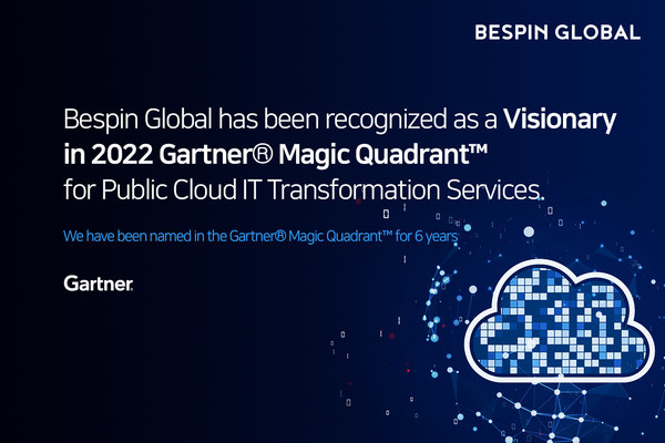 Bespin Global, named ‘a Visionary’ in 2022 Gartner® Magic Quadrant™ for Public Cloud IT Transformation Services