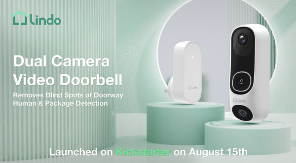 Lindo Dual-Cam Video Doorbell 2K is launched in a crowdfunding campaign on Kickstarter