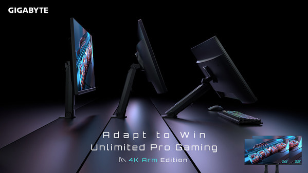 技嘉4K电竞显示器完善布局 推出Arm Edition系列显示器助玩家一臂之力
