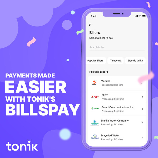 Tonik enables BillsPay feature for hassle-free dues payment
