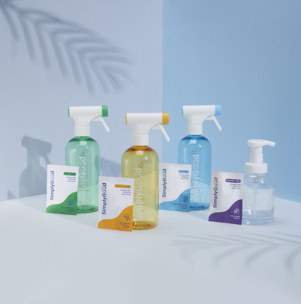 With SimplyGood dissolvable tablets for Home, Bathroom, Windows & Glass cleaning and new foaming Hand Soap, you can eliminate single-use plastic bottles in the home for good.