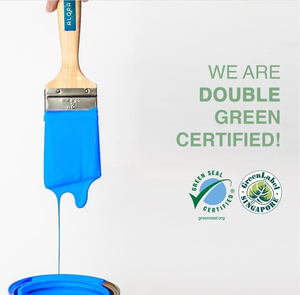 Alora Paints 2 Green certification is commitment to health and environment