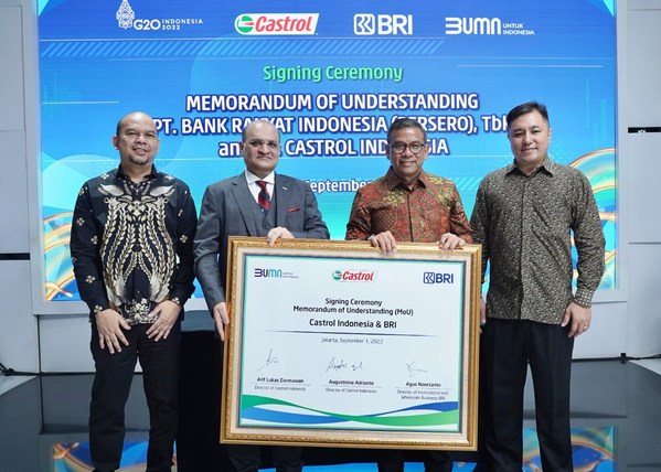 印尼人民银行和嘉实多印尼公司签署谅解备忘录的仪式