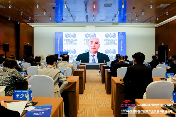 WTCA Executive Director-Business Development Robin van Puyenbroeck delivered opening remarks at the 2022 China International Fair for Trade in Services (CIFTIS) held in Beijing, China from August 31 �C September 5, 2022.