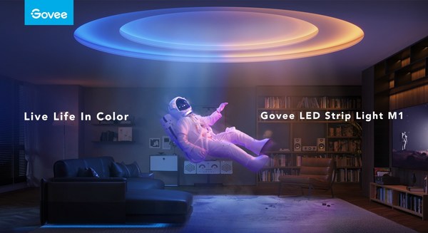 Govee's latest flagship strip light allows users to create an immersive atmosphere with customizable color options.