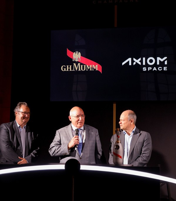 Mumm 、Axiom Space とのコラボレーションを発表。 文化的象徴である「マム コルドン ルージュ ステラー 」シャンパンが、有人宇宙飛行に参加する