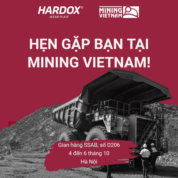 SSAB chuẩn bị ra mắt tại Triển lãm Xây dựng & Khai thác Việt Nam vào tháng 10 với dòng sản phẩm Hardox® đột phá