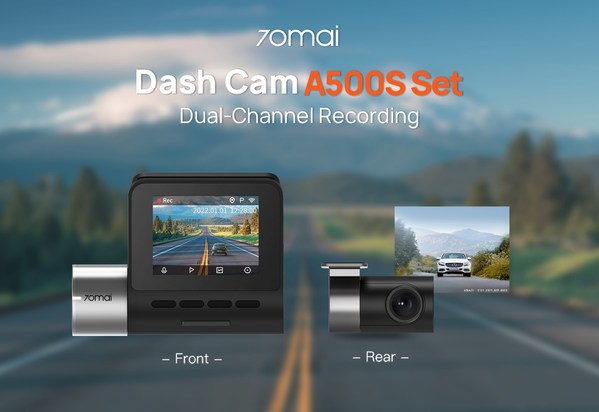 70mai Dash Cam A500S Set dengan Fitur "Dual-Channel Recording"