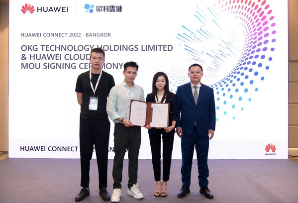 Huawei Cloud signed a Memorandum of Understanding with OKG Technology Holdings Limited at the conference