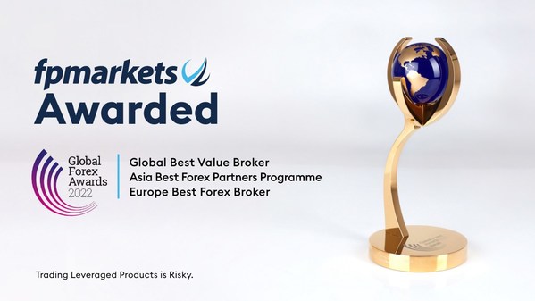 FP MarketsがGlobal Forex Awards 2022においてハットトリックの賞に輝く