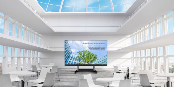 ViewSonic introduces the industry-first 135” All-in-One Direct View LED Display Solution Kit with a foldable screen.