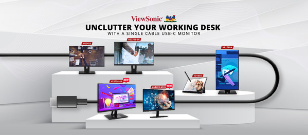 ViewSonic's USB-C Monitors Simplifies Connectivity with its One Cable Solution