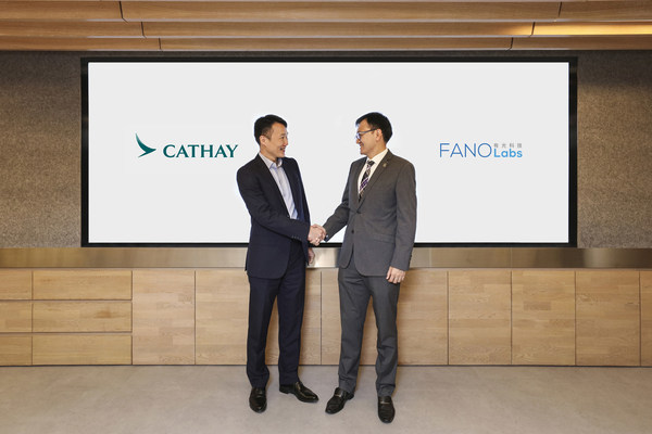 Cathay Director Digital and IT Lawrence Fong (left) and Fano Labs Co-Founder and CEO Dr Miles Wen (right)