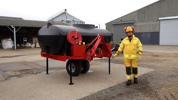 CEO of Arcus Fire , Nick Davis , with the new FireTrac