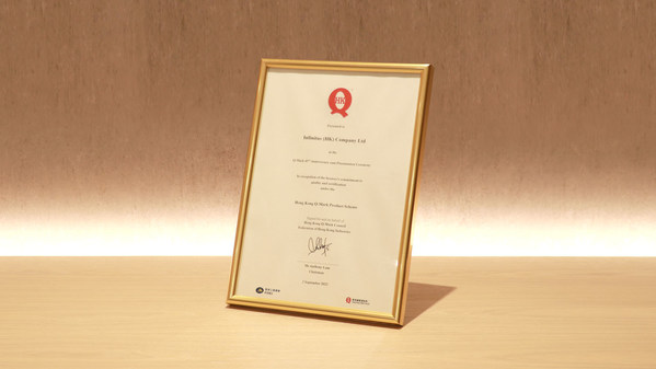 Infinitus Products Received the Hong Kong Q-Mark Certificate