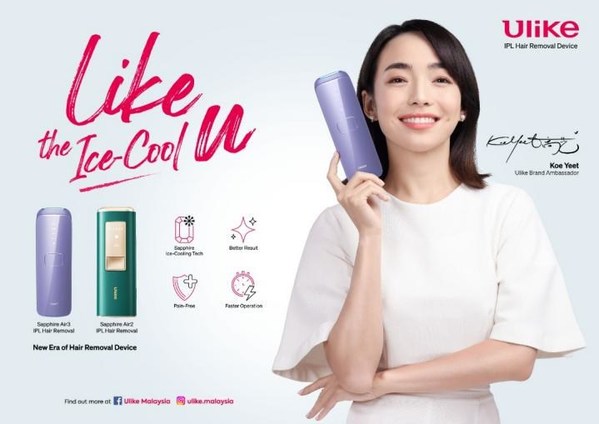 Ulike phối hợp cùng nữ diễn viên Koe Yeet cho ra mắt máy triệt lông công nghệ đá lạnh Sapphire Air3