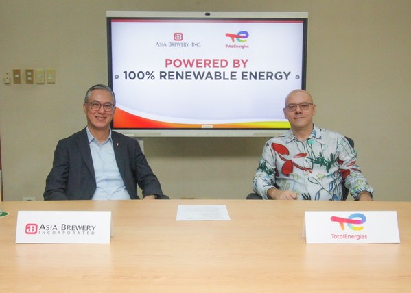 Image: signing ceremony between Asia Brewery and TotalEnergies ENEOS