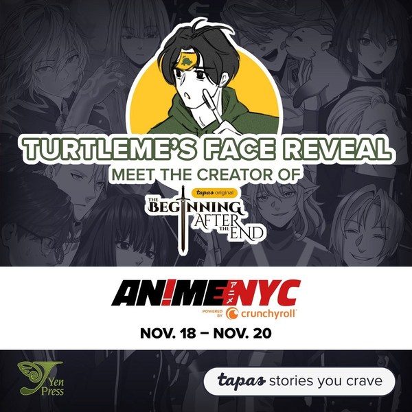 TBATE creator TurtleMe partners with Tapas and Yen Press for face reveal at 2022 Anime NYC