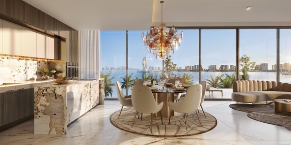 Dar Al Arkan Global 公司开始销售卡塔尔高档的住宅项目 Les Vagues by Elie Saab，远眺大海和码头