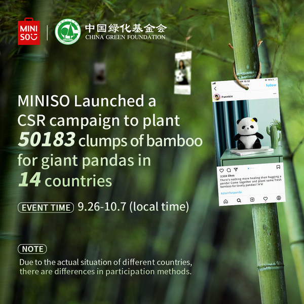 Lifestyle Retailer MINISO to Plant Bamboo Forest in Panda Protection Drive After Successful Global Campaign