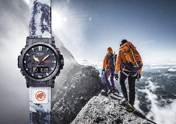 卡西歐發佈與MAMMUT猛犸象合作設計的PRO TREK手錶