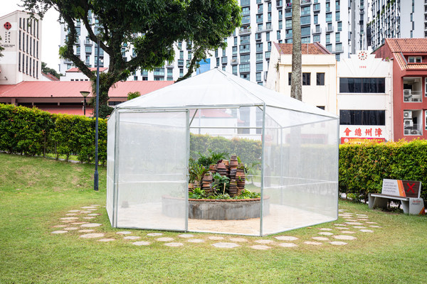 Trevor Yeung's The Pavilion of Regret (2022) at Yan Kit Playfield. Image courtesy of Singapore Art Museum.