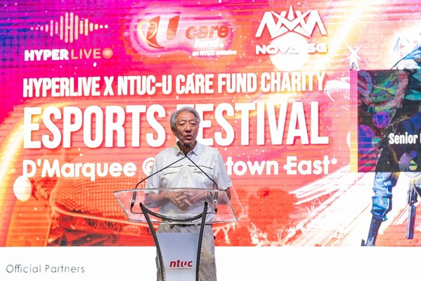 Mr Teo Chee Hean, Senior Minister and Coordinating Minister for National Security, during his opening speech for the charity esports festival