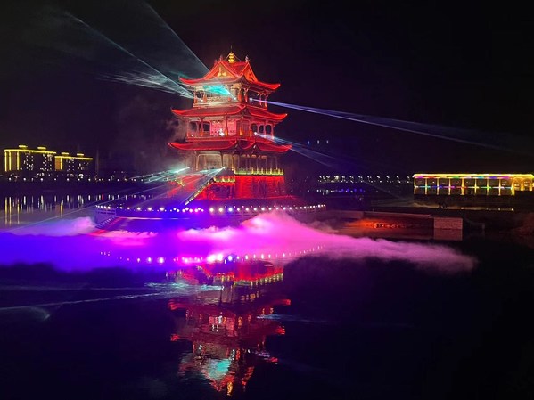 Foto menunjukkan Jiutian Pavillion di Daerah Fengxin, Wilayah Jiangxi, di timur China [foto sediakan untuk Xinhua Silk Road]